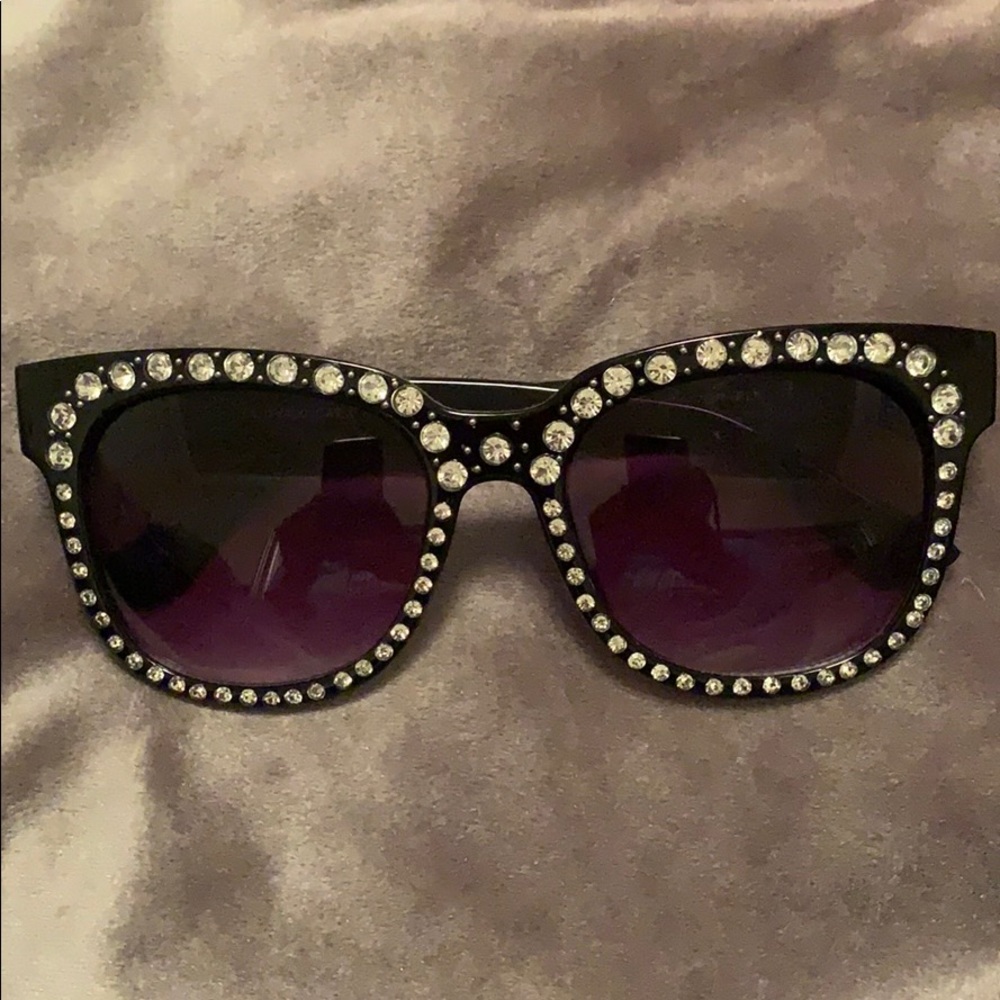 Brand New Black Sunglasses with Rhinestones